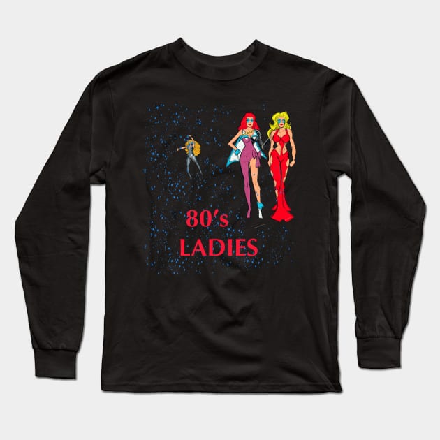 80’s LADIES Long Sleeve T-Shirt by MichaelFitzTroyT